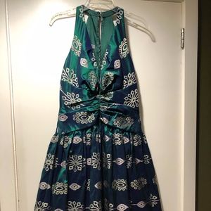 Kay Unger silk halter dress